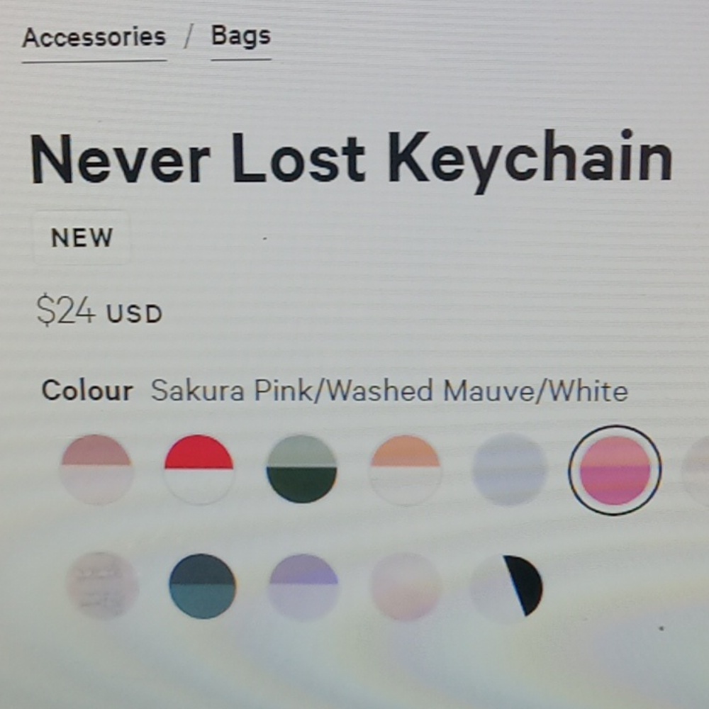 Lululemon Pouch W/ Never Lost Keychain Pink & Magenta